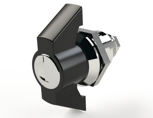 Saginaw SCE-KLWNB Keylocking Wingknob Door Latch (Black)