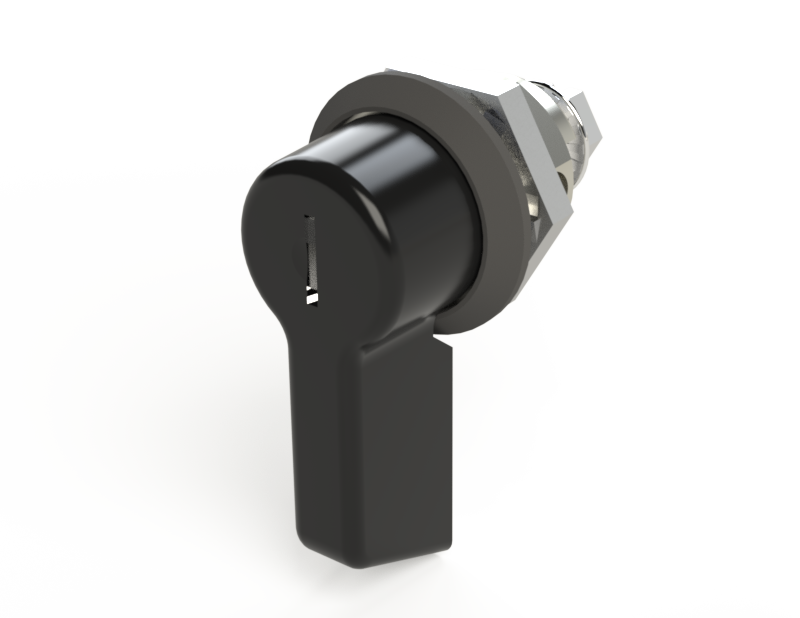 Saginaw SCE-MINQKLB Latch, Mini Keylocking Lever Knob (Black)
