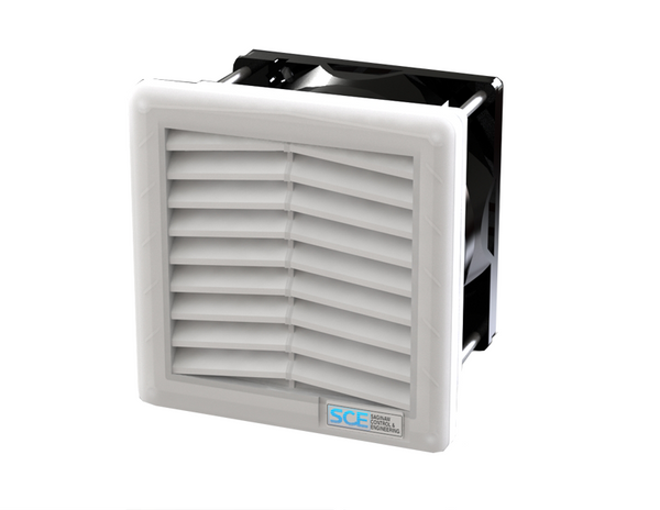 Saginaw SCE-N12FA33-24VLG Filter Fan. 24V DC, 29 CFM