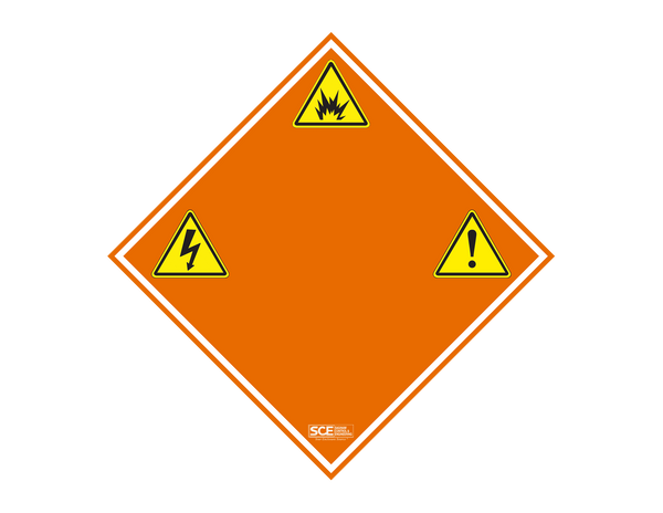 Saginaw SCE-OCL12 Caution Label with Warning Symbols (Qty 5)