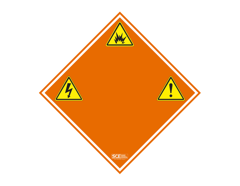 Saginaw SCE-OCL24 Caution Label with Warning Symbols (Qty 5)