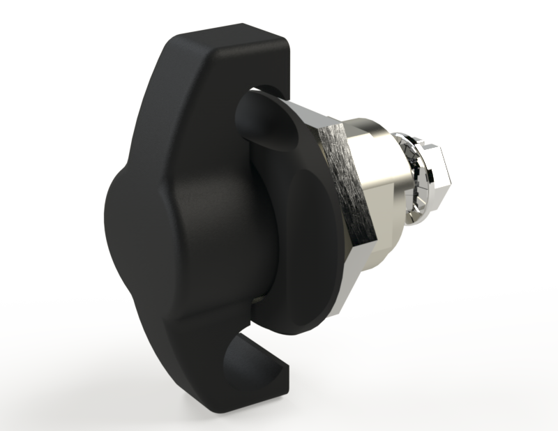 Saginaw SCE-PLWKB-50 Padlocking Wingknob Door Latch (Black) - Bulk