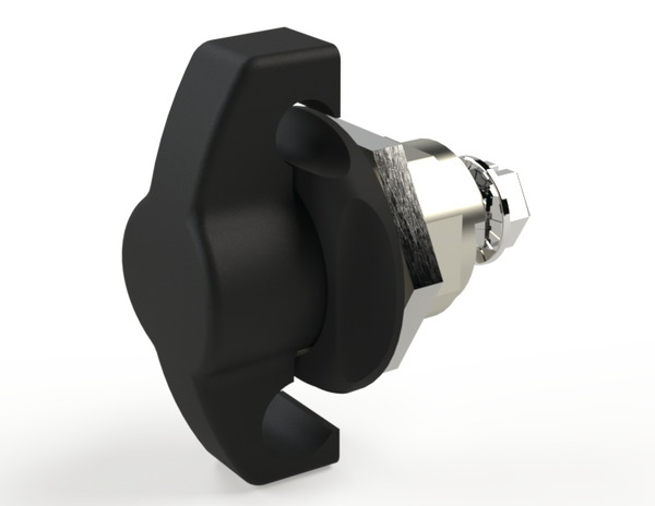 Saginaw SCE-PLWKB Padlocking Wingknob Door Latch (Black)