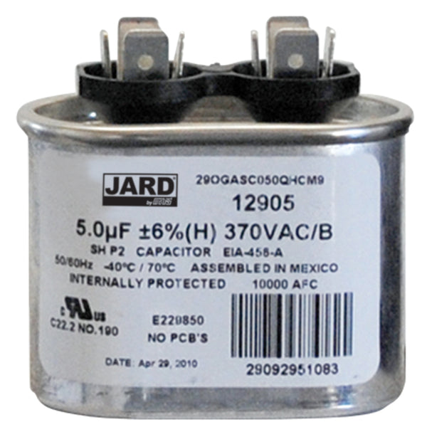 Mars Jard Motor Run Capacitors 12905 5 MFD 370V OVAL