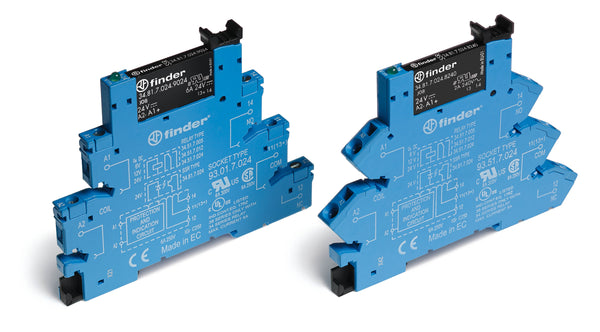 Finder 38.81.3.125.9024 SSR Interface Module, SPST-NO  2A, 125V AC leakage suppression circuit INPUT, 1.5 - 24 V DC OUTPUT, screw terminal socket