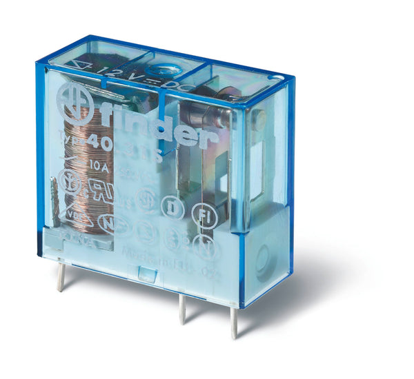 Finder 40.31.8.230.2000 PCB/Plug-In Relay, SPDT 10A, 230V AC coil, AgCdO contact