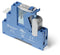 Finder 4C.02.8.230.0060SPA Interface Module, DPDT 8A, 230V AC coil, AgNi contact, lockable test button & mech. Indicator, LED & Varistor, screw terminal socket
