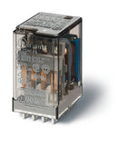 Finder 55.14.9.024.0001 Ind. PCB Relay, 4PDT 7A, 24V DC coil, AgNi contact, wash tight