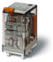 Finder 55.32.8.230.0050 Ind. Plug-In Relay, DPDT 10A, 230V AC coil, AgNi contact, lockable test button & LED
