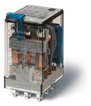 Finder 55.33.8.024.0010 Ind. Plug-In Relay, 3PDT 10A, 24V AC coil, AgNi contact, lockable test button