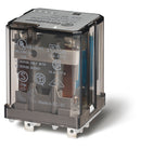Finder 62.32.8.230.0040 Plug-In Power Relay, DPDT 15A , 230V AC coil, AgCdO contact, lockable test button & mech. Indicator