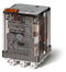 Finder 62.33.9.024.0040 Plug-In Power Relay, 3PDT 15A , 24V DC coil, AgCdO contact, lockable test button & mech. Indicator