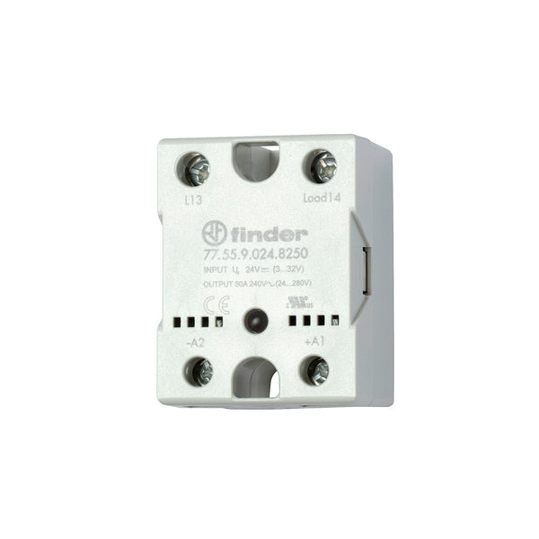 Finder 77.55.8.230.8650 Hockey Puck SSR 50A - 43.2…660V AC - zero crossing - 90…280 V AC Input