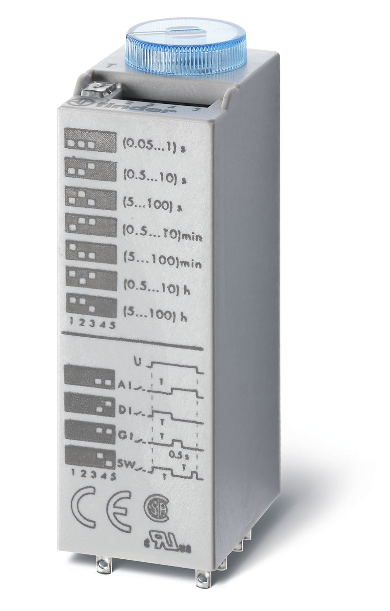 Finder 85.04.0.012.0000 85.04.0.012.0000 Relè temporizzato Multifunzionale  12 V/DC, 12 V/AC