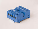 Finder 90.26SMA DIN -Rail/Panel mount screw terminal (Plate Clamp) socket for 60.12 relay (blue), including Clip 090.33