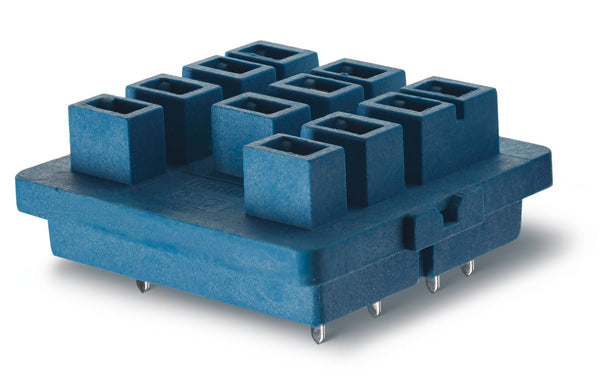 Finder 92.13SMA PCB socket, for 62.32/33 relay (blue), including Clip 092.54