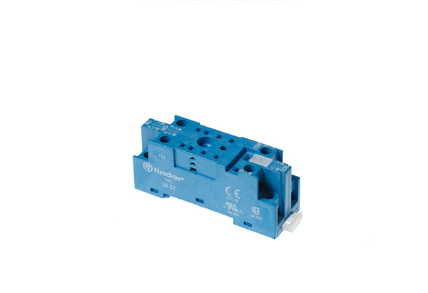 Finder 94.82.3SMA DIN -Rail/Panel mount screw terminal (Box Clamp) socket for 55.32 relay (blue), including 094.71