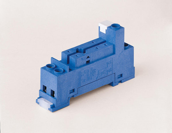 Finder 95.63 DIN-Rail screw terminal (Box Clamp) socke tfor 40 Series relay, 3.5mm pinning  (blue)