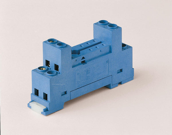 Finder 95.65SMA DIN-Rail screw terminal (Box Clamp) socket for 40/44 Series relay, 5mm pinning  (blue), including Clip 095.71