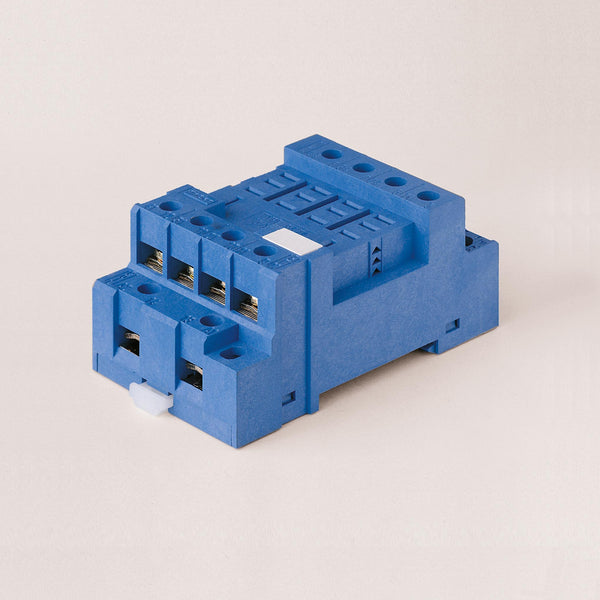 Finder 96.74SMA DIN -Rail/Panel mount screw terminal (Plate Clamp) socket for 56.34 relay (blue), including Clip 096.71