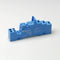 Finder 97.51SPA DIN-Rail screwless terminal (Spring Clamp) socket for 46.61 Series relay (blue), including Clip 097.01