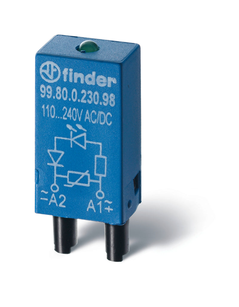 Finder 99.80.0.024.98 Varistor & LED Indicator Module 6-24V AC/DC coil