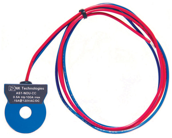 NK Tech AS1-NCU-CC Fixed 0.5 Amp Maximum Setpoint, Top Terminals with 24" Leads