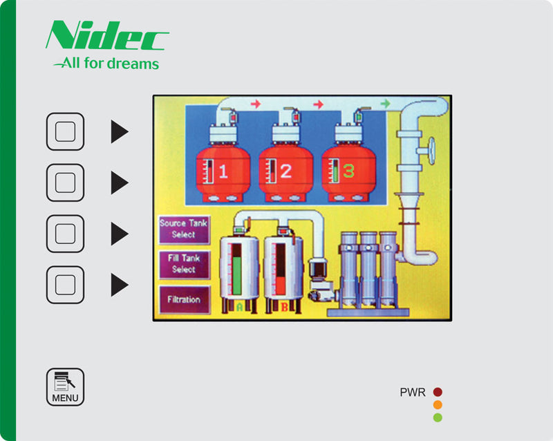 Nidec-Control Tech CTVUE-306A 5.7" 320x240 256 Color TFT, Ethernet,  RS485, RS232, USB, and Compact Flash