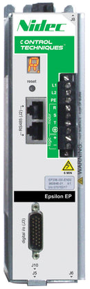 Nidec-Control Tech EP209-B00-EN00 Epsilon EP Base Servo Drive, 230VAC, Output Current 9Arms cont. 18Arms peak, Encoder Feedback