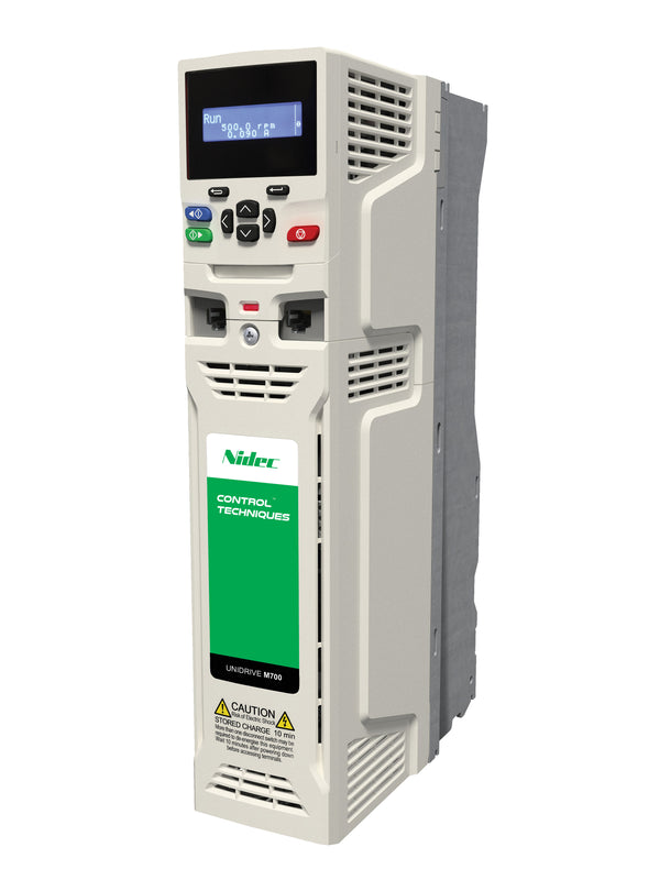 Control Techniques M701-03400078A10101AB100 Unidrive M701, Modbus RTU, No Keypad, 460VAC, Max Cont Output Current (hp): Normal Duty - 10.4A (5HP), Heavy Duty - 7.8A (5)