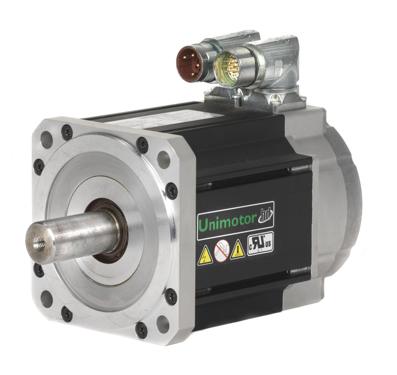 Nidec-Control Tech 190UDF155BAECA Unimotor HD Servo Motor, 460VAC, 190mm Frame, 752.3 lb-in Cont. Stall Torque, 1500RPM Max Speed, Connectorized, Inductive Multi-Turn Absolute, EnDat, Braked